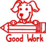 TCI Classmate Good Work Dog Red